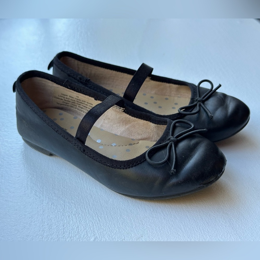 Cat & Jack Slip-On Ballet Flats Black size Toddler 10 - Picture 2 of 9
